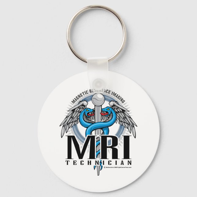 MRI Tech Caduceus Keychain (Front)