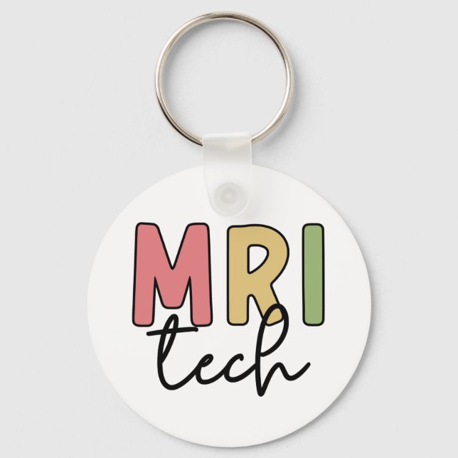 MRI Tech | MRI Technologist Radiology Technician Keychain (Front)