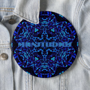 MRNStudios Blued Up 6 Inch Round Button