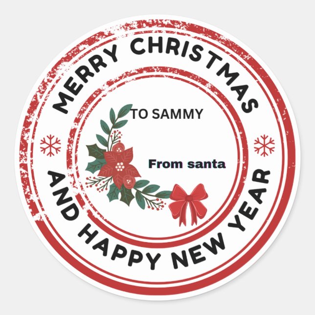 Mrry christmas stickers (Front)