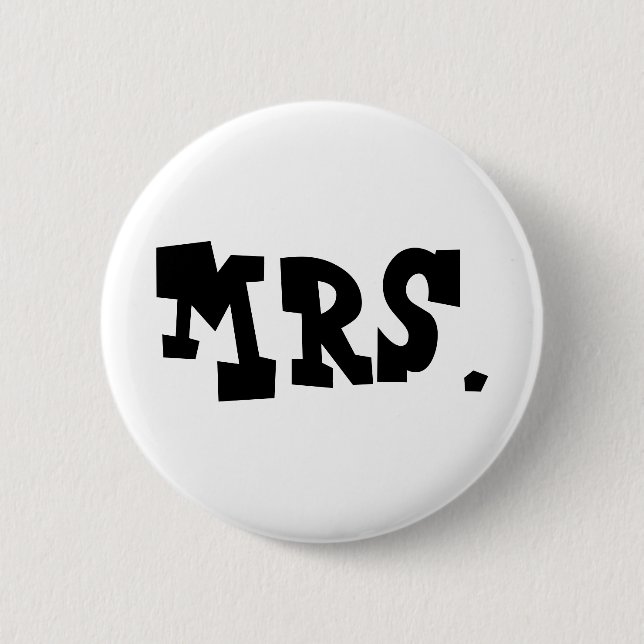 Mrs. 2 Inch Round Button (Front)