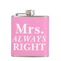MrS. ALWAYS Right Bride's Flask