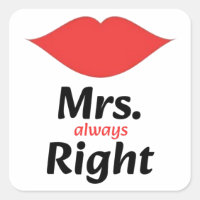Mrs. Always Right Red Lips Matching
