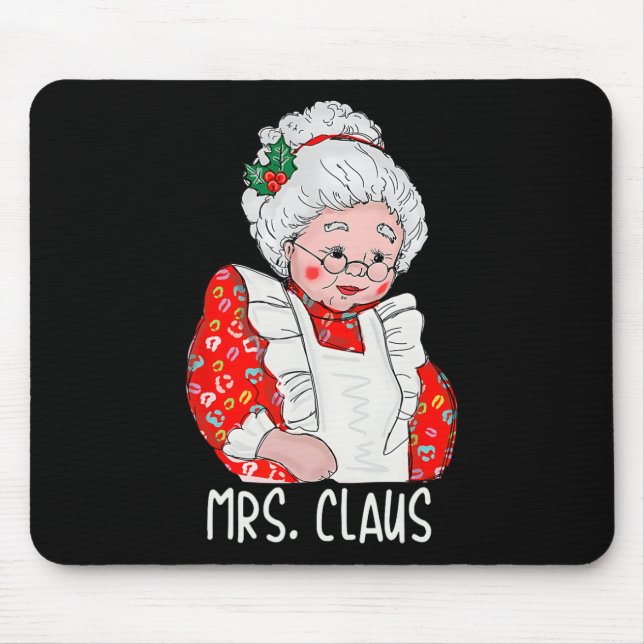 Mrs and Mr Santa Claus Couples Matching Christmas  Mouse Pad (Front)