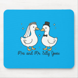 Mrs And Mr Silly Goose Wedding Party Funny 1 Mouse Pad