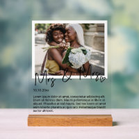 Mrs and Mrs Photo and Personalized Wedding