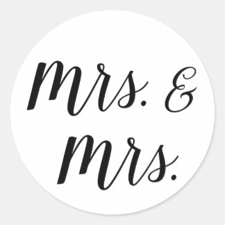 Mrs. and Mrs. stickers