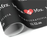 Mrs and Mrs Two Brides Wedding Wrapping Paper<br><div class="desc">Mrs and Mrs Gay / Lesbian Wedding gift wrap paper .. perfect for the two brides .. misses and misses personalized wrapping paper roll for the civil ceremony / wedding / anniversary from Ricaso</div>