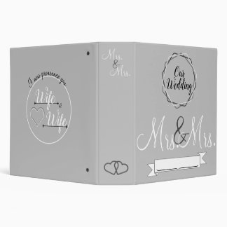 Mrs. and Mrs. Wedding Binder