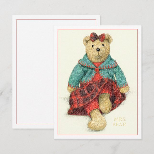MRS. BEAR 4.25x5.5 Flat Card (Front/Back)