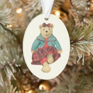 MRS. BEAR Acrylic Oval Ornament