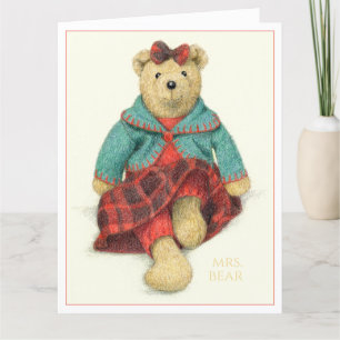 MRS. BEAR Big Christmas Card
