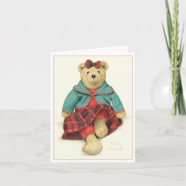 MRS. BEAR Christmas Notecard (Front)
