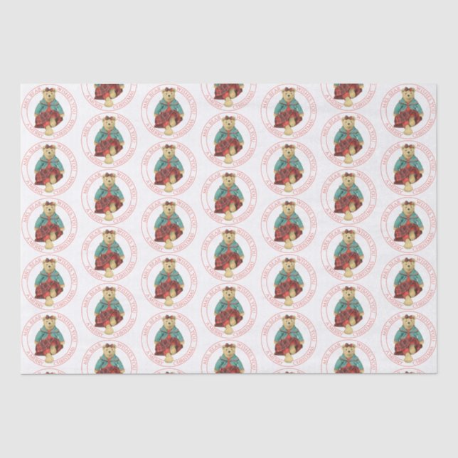 MRS. BEAR Christmas Tissue Paper (Front)