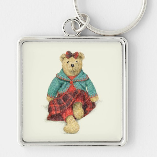 MRS. BEAR Premium Square Keychain (Front)