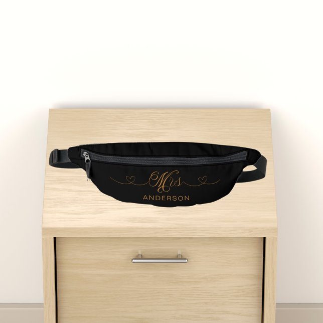 Mrs black gold newlywed fanny pack (Creator Uploaded)