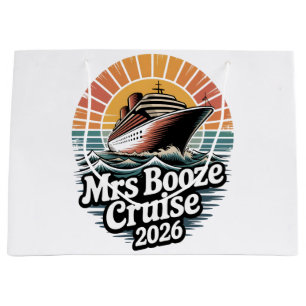 Mrs Booze Cruise 2026 Matching Couples  Large Gift Bag