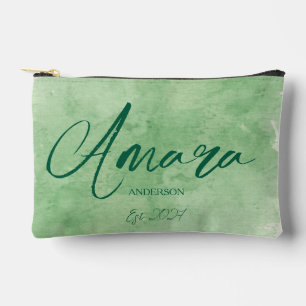 Mrs Bride Elegant Newlywed Personalized Accessory Pouch