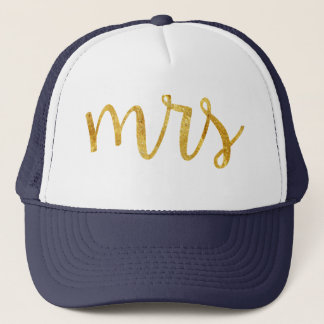 Mrs Bride Gold Foil Hat