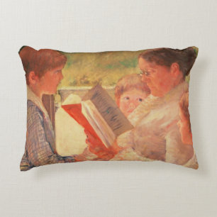 Mrs Cassatt Reading to her Grandchildren, 1888 Decorative Pillow
