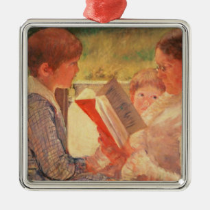 Mrs Cassatt Reading to her Grandchildren, 1888 Metal Ornament