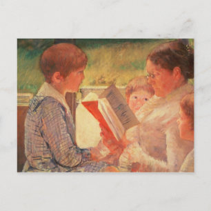 Mrs Cassatt Reading to her Grandchildren, 1888 Postcard