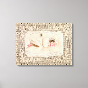 Mrs Caudle's Curtain Lecture, Victorian card from Canvas Print