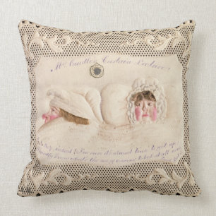 Mrs Caudle's Curtain Lecture, Victorian card from Throw Pillow