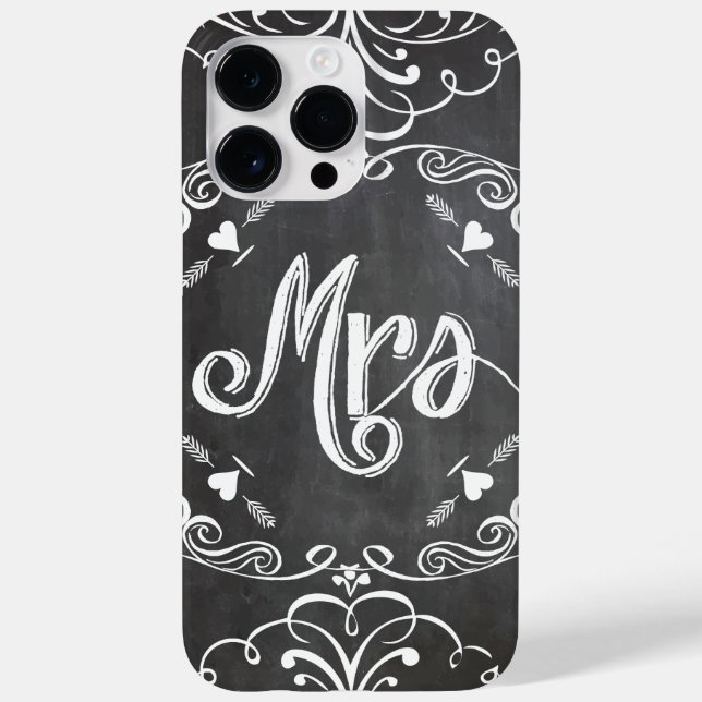 Mrs. Chalkboard Retro Bistro Inspired Case-Mate iPhone Case (Back)