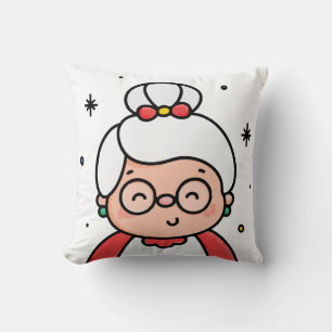 Mrs. Claus Baby Bodysuit Throw Pillow