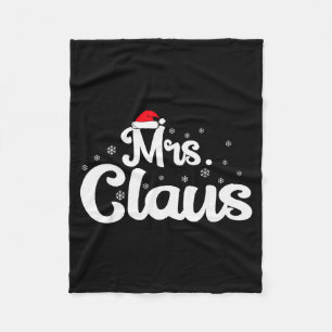 Mrs Claus Christmas Family Matching Pajama Fleece Blanket