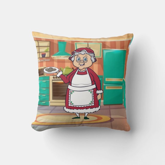MRS CLAUS Christmas Pillow (Front)