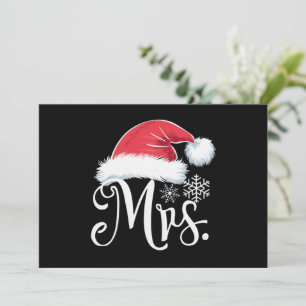 Mrs Claus Couples Matching Christmas Pyjamas Santa Holiday Card