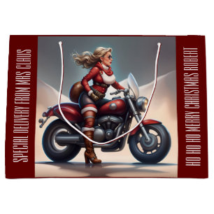Mrs Claus Delivery Personalized Large Gift Bag