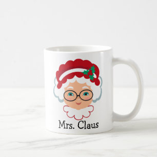 Mrs. Claus Face Personalized Holiday Coffee Mug
