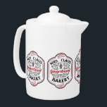Mrs. Claus Gingerbread Bakery Christmas<br><div class="desc">Mrs. Claus Gingerbread Bakery Christmas teapot</div>