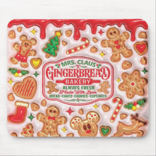 Mrs. Claus Gingerbread Bakery Co. Mouse Pad
