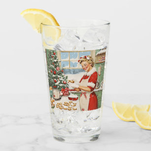 Mrs. Claus Holiday Baking Delight Glass