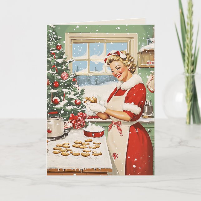 Mrs. Claus Holiday Baking Delight Invitation (Front)