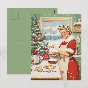 Mrs. Claus Holiday Baking Delight Postcard
