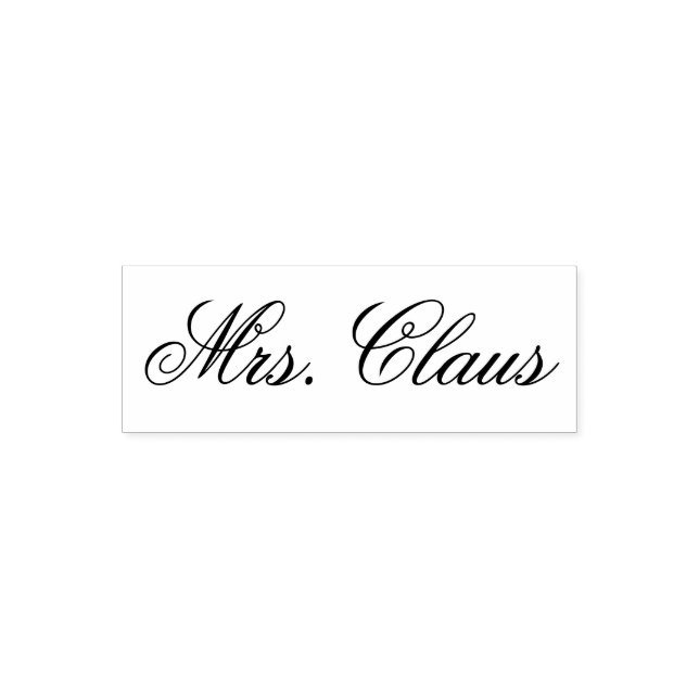 Mrs. Claus (Santa's Wife) Signature Self-inking Stamp (Design)