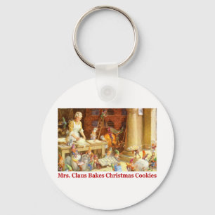 Mrs. Claus & the Elves Bake Christmas Cookies Keychain
