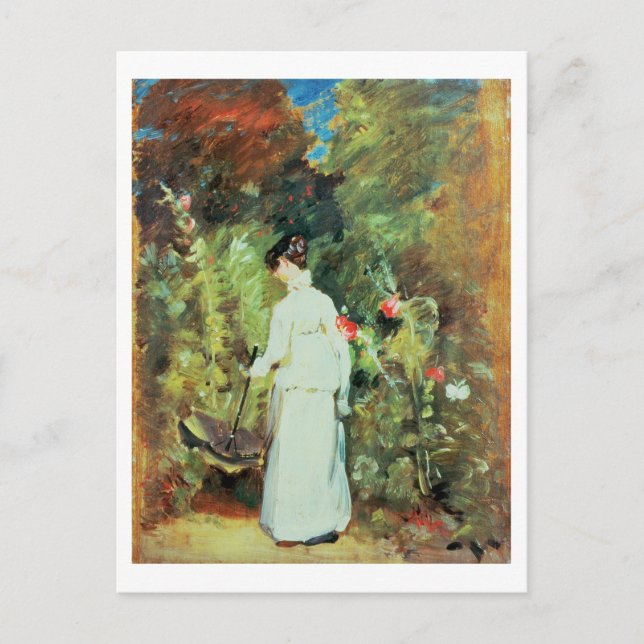 Mrs Constable in her Garden Postcard (Front)