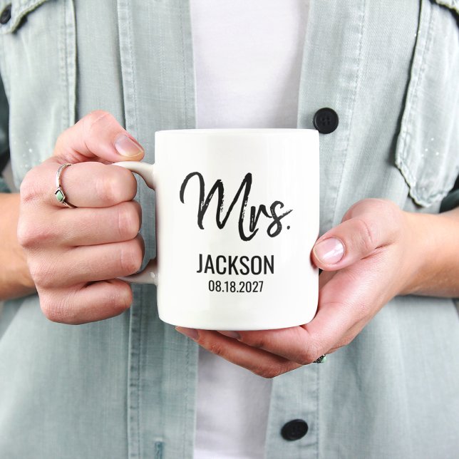 Mrs Custom Name Mug Personalized Wedding Bride Gif (Creator Uploaded)