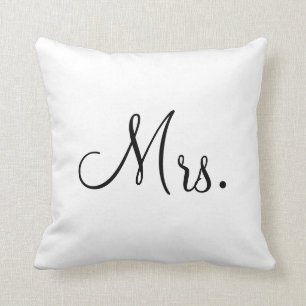 Mrs. Customized Throw Pillow