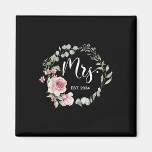 Mrs. Est. 2024 Just Married Wedding Wife Mr &amp;  Magnet