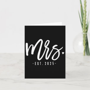 Mrs. Est. 2025 Just Married Wedding Couples Mr &am Card