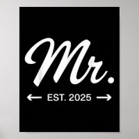Mrs. Est. 2025 Just Married Wedding Party Mr &