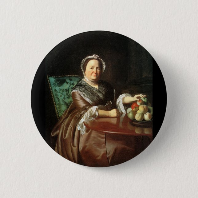 Mrs. Ezekial Goldthwait, by John Singleton Copley 2 Inch Round Button (Front)