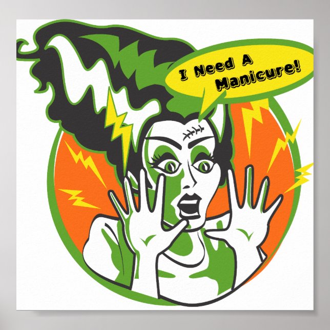 Mrs Frankenstein Needs a Manicure Poster (Front)
